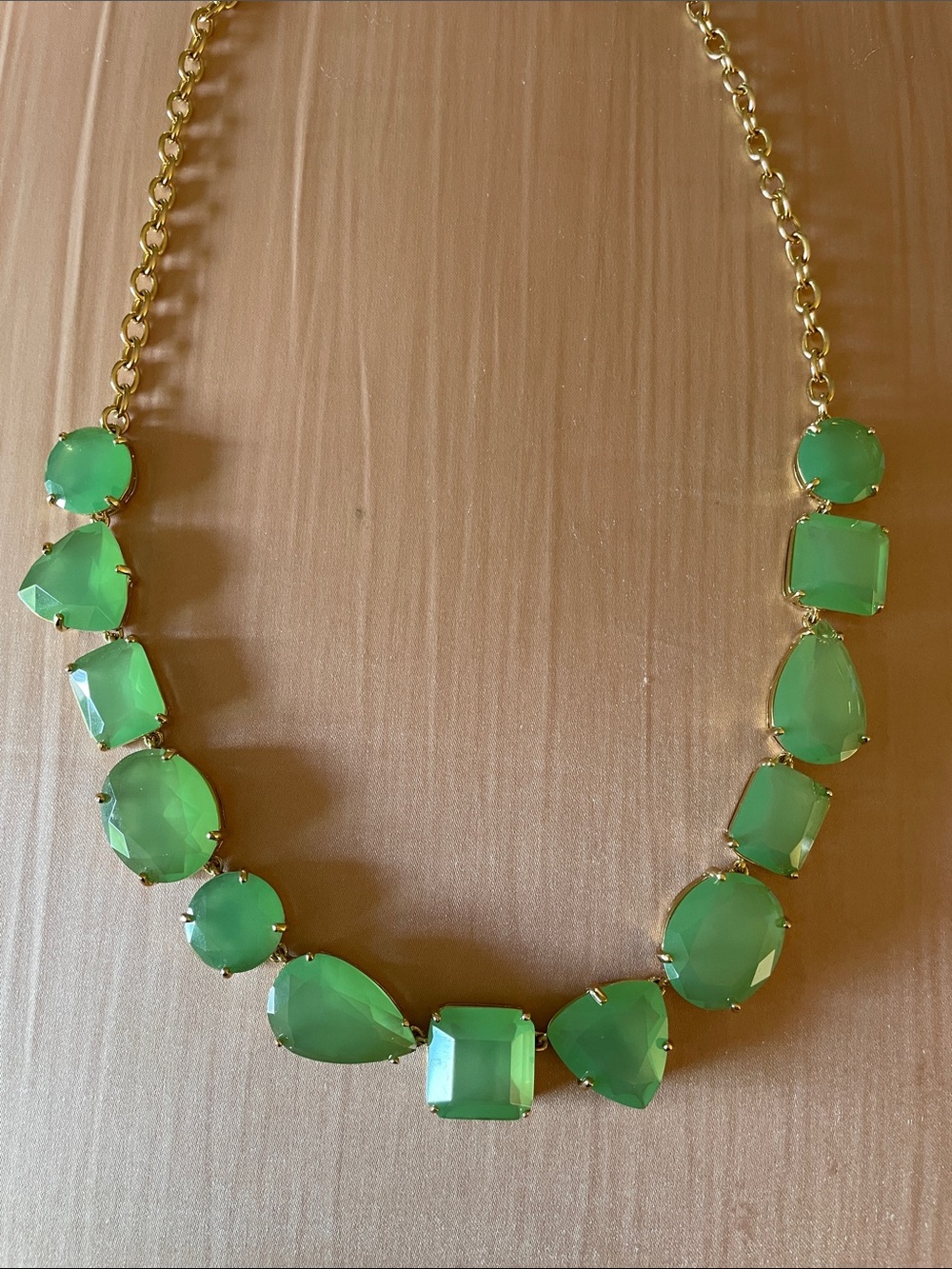 AUTHENTIC Kate Spade New York VEGAS JEWELS NECKLACE mint green $148 NWT - Picture 2 of 10